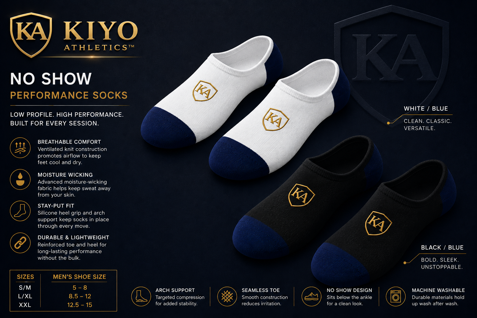 No-Show Performance Socks Socks