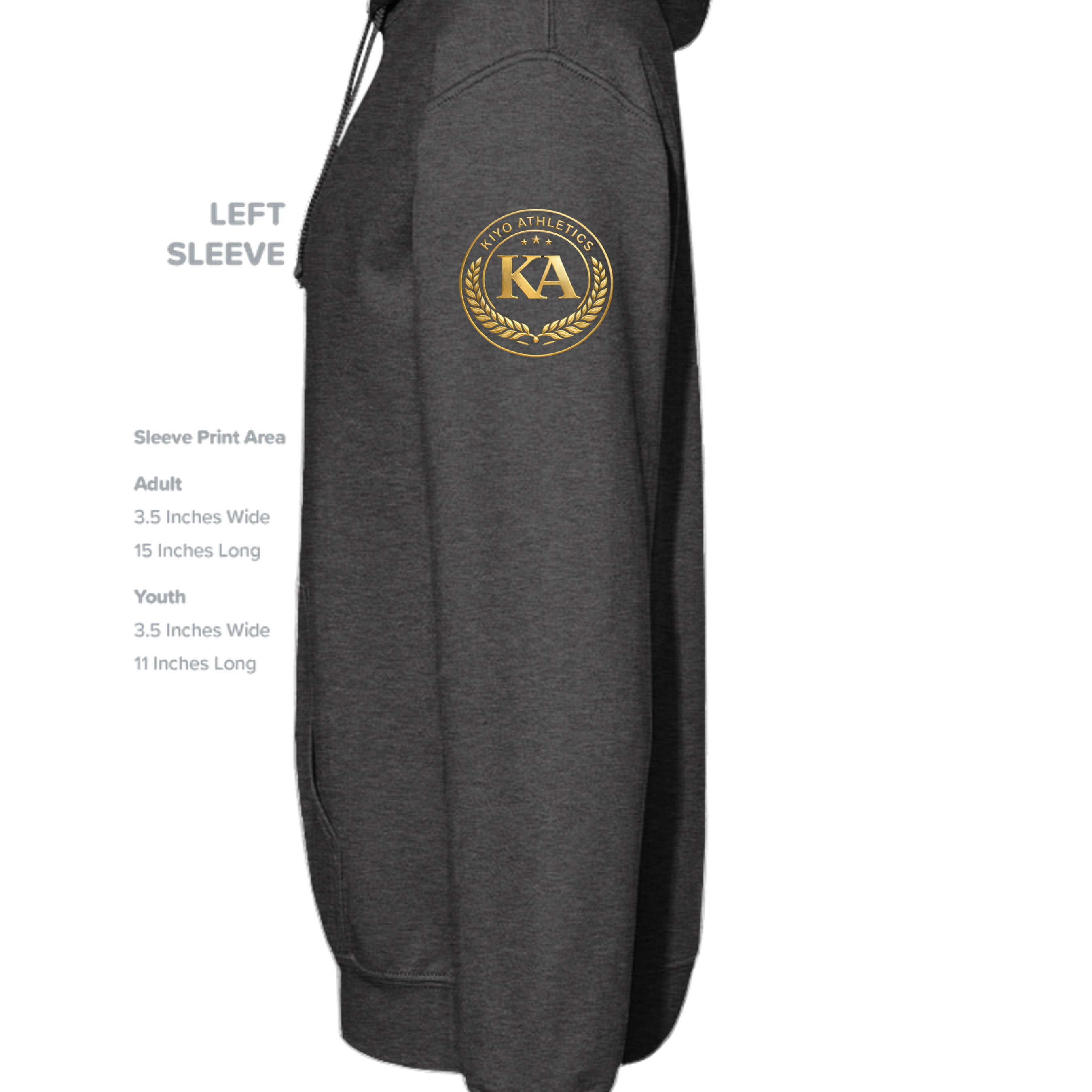 Charcoal Heather - SS4500 - SLEEVE_LEFT