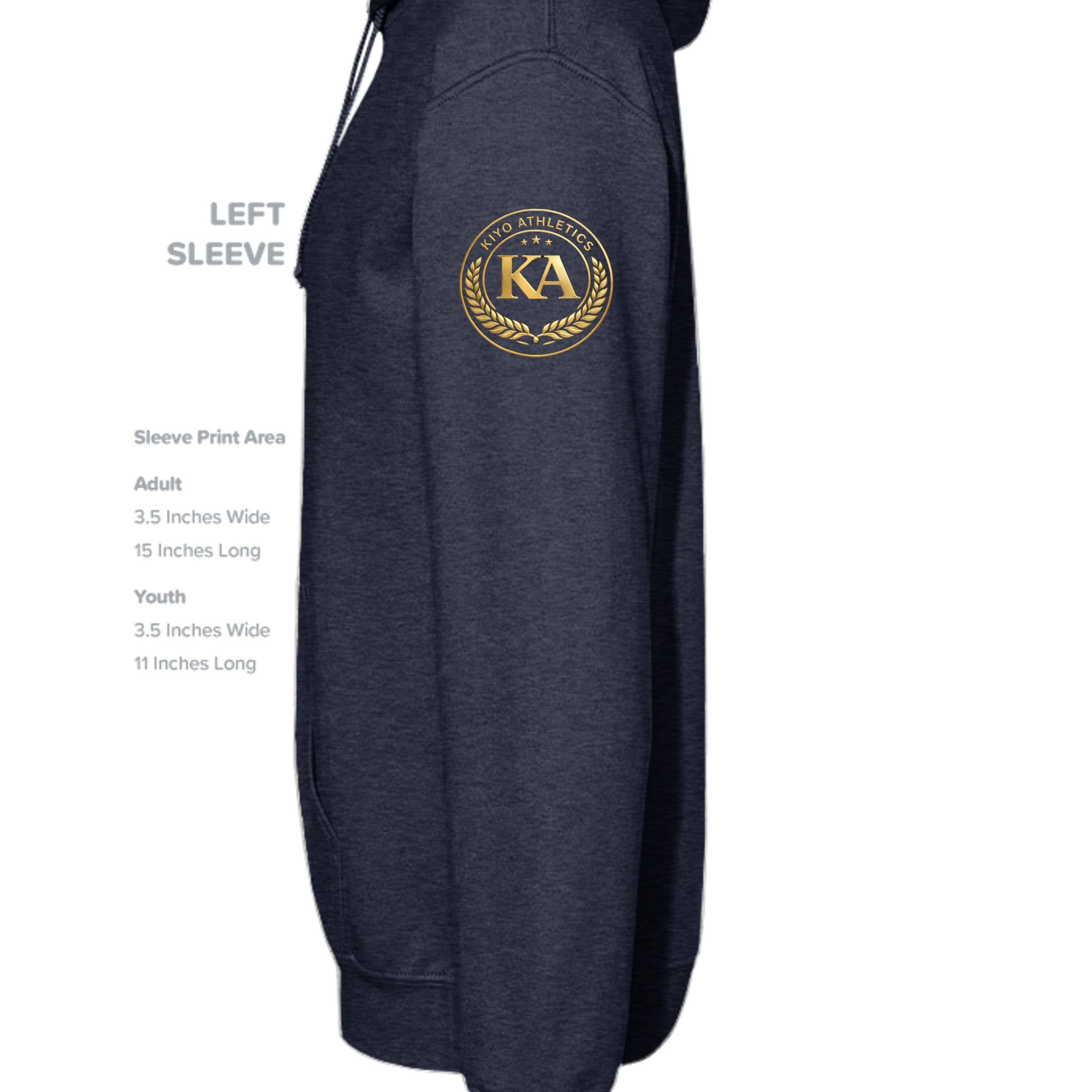 Classic Navy Heather - SS4500 - SLEEVE_LEFT